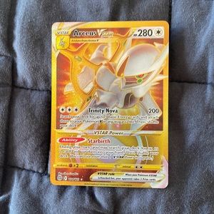Arceus v star brilliant stars gold Pokémon card and machamp. Reserved